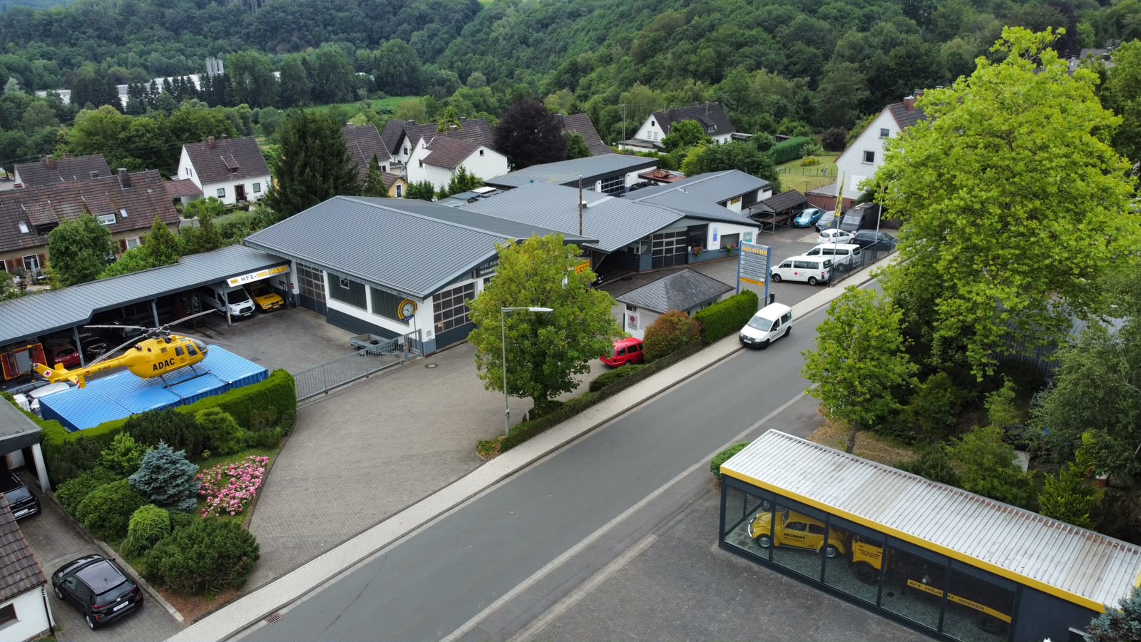 Helmert Abschleppdienst und KFZ Werkstatt Drohnenansicht